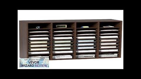 VEVOR Literature Organizers 36 Compartments Office Mailbox with Adjustable Shelves Wood Review