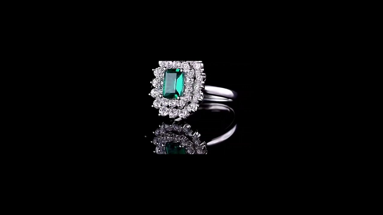 iWinstonMall,Emerald Gemstone Engagement Ring Jewellery,祖母绿宝石订婚戒指珠宝