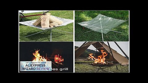 Portable Fire Pit Durable Outdoor Camping BBQ Mesh Fireplace Steel Backyard Rack Review