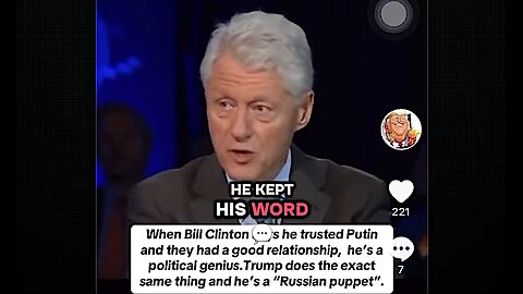 Trump Is a “Russian Puppet” for Saying Exactly What Bill Clinton Said