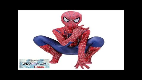 Kids Superhero Spider Costume Spandex Jumpsuit Halloween Cosplay Costumes Bodysuit Kids Head Review