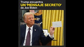 Trump descubre accidentalmente una carta de Biden en el cajón de su escritorio