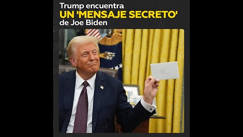 Trump descubre accidentalmente una carta de Biden en el cajón de su escritorio