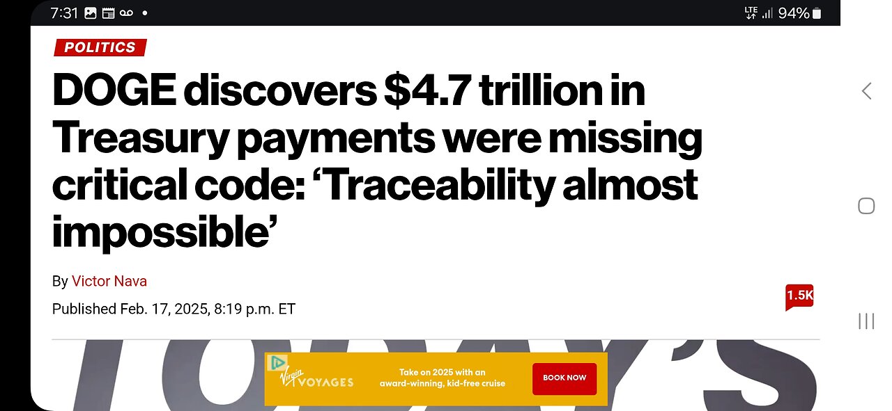 DOGE 4.7 Trillion Dollars Missing From Treasury Department Elon Musk Donald Trump