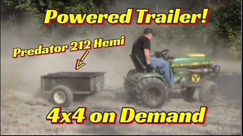 Predator 212 Powered Trailer! 4 x 4 on DEMAND? Will it Work?