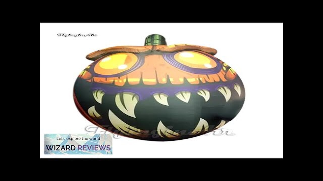 Scary Giant Halloween Inflatable Pumpkin Head Balloon Evil Smiling Jack-o-lantern With LED Review