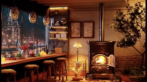 🎹🎷🎼 4K Cozy Coffee Shop Smooth Piano Jazz Music for Relaxing Working ☕️