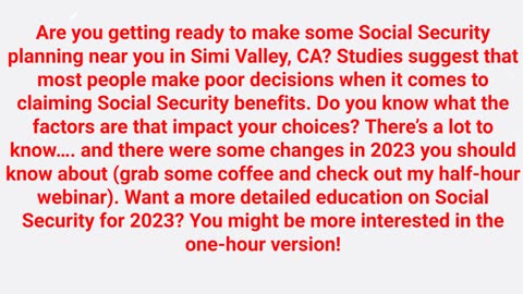 The Independent Financial Group : Social Security Planning in Simi Valley, CA