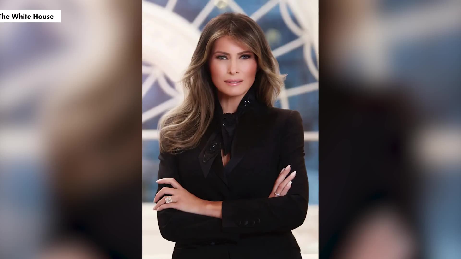 White House unveils first lady Melania Trump's official portrait