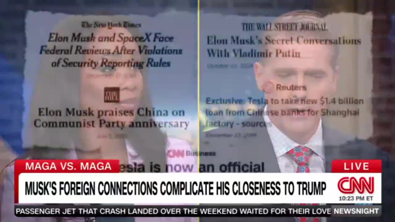 Jennings Clashes with CNN Anchor Over Musk's Global Business Deals