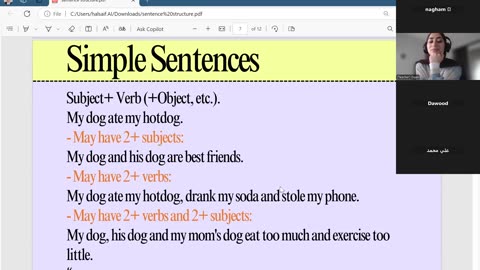 Sentence structure