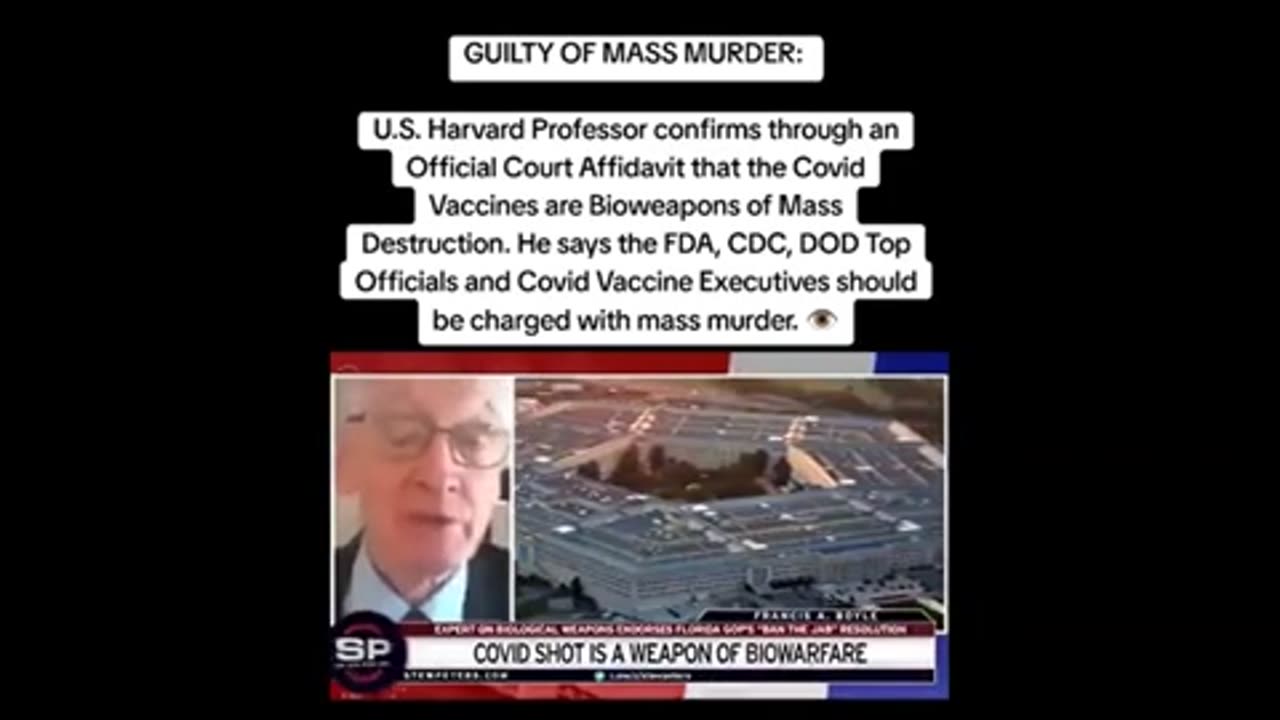 Vax murder, conspiracy to commit murder, DARPA and the Pentagon..