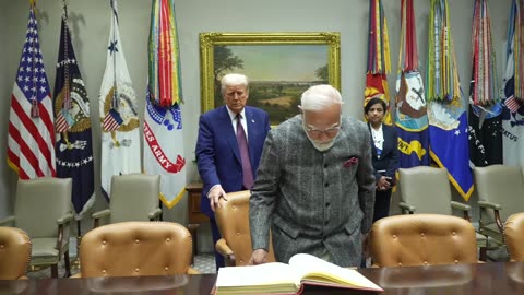 Prime Minister Narendra Modi was warmly received by US President Donald Trump