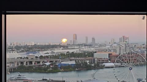 Miami Sunset Reflects In South Beach Windows