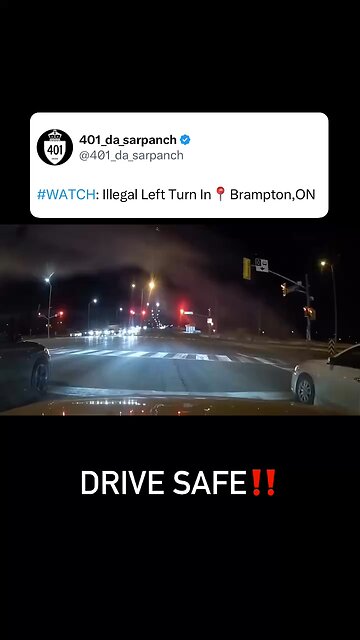 Illegal Left Turn In Brampton