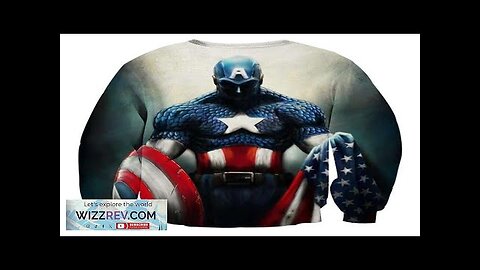 Captain America With Shield And Flag Paint Art Design Sweatshirt Review