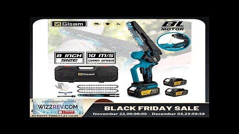 Gisam 8 Inch Brushless Electric Saw Cordless Handheld Garden Wood Logging Pruning Review