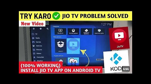 KODI APP IN JIO TV NOT WORKING | KODI LATEST JIO TV FULL SETUP 2024 #jiotv #koditv #koditips