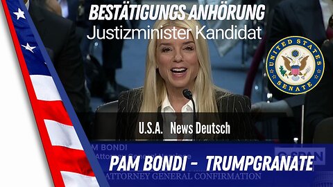 Pam Bondi im Kreuzverhör des Senats.