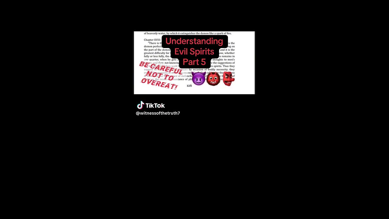 Understanding Evil Spirits Part 5