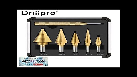 Drillpro 6PCS Premium Titanium-Coated HSS 4241 Step Drill Bit Set by Pro-Drills Review