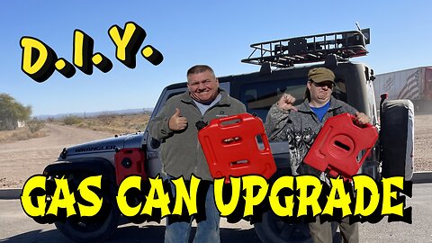 DIY Jeep Gas Can upgrade, Compare to RotoPax and Tark2, Side mounted Gan Cans