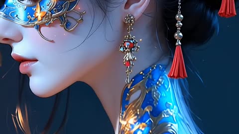 Beautiful Girl With Art