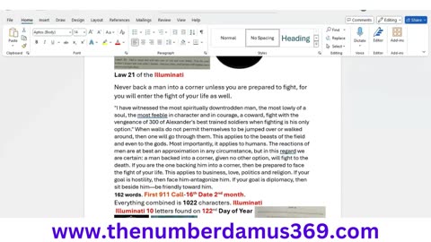 Law 20 and 21 of the Illuminati