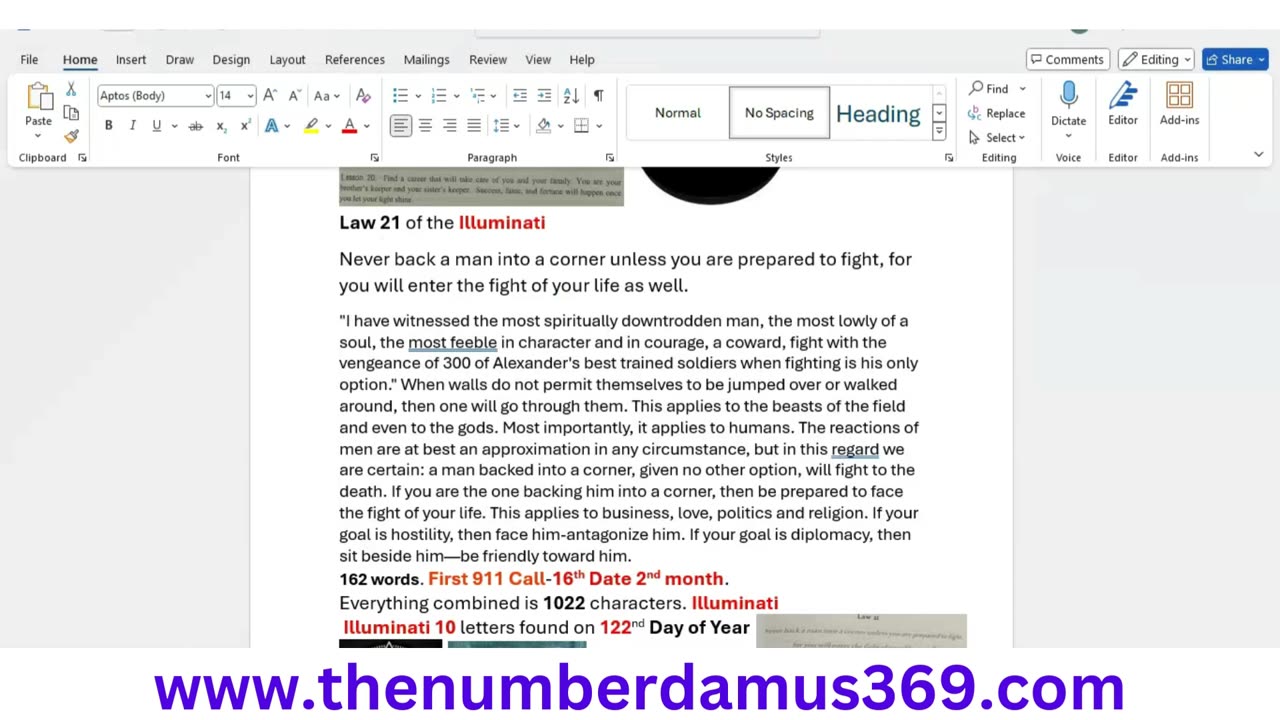 Law 20 and 21 of the Illuminati