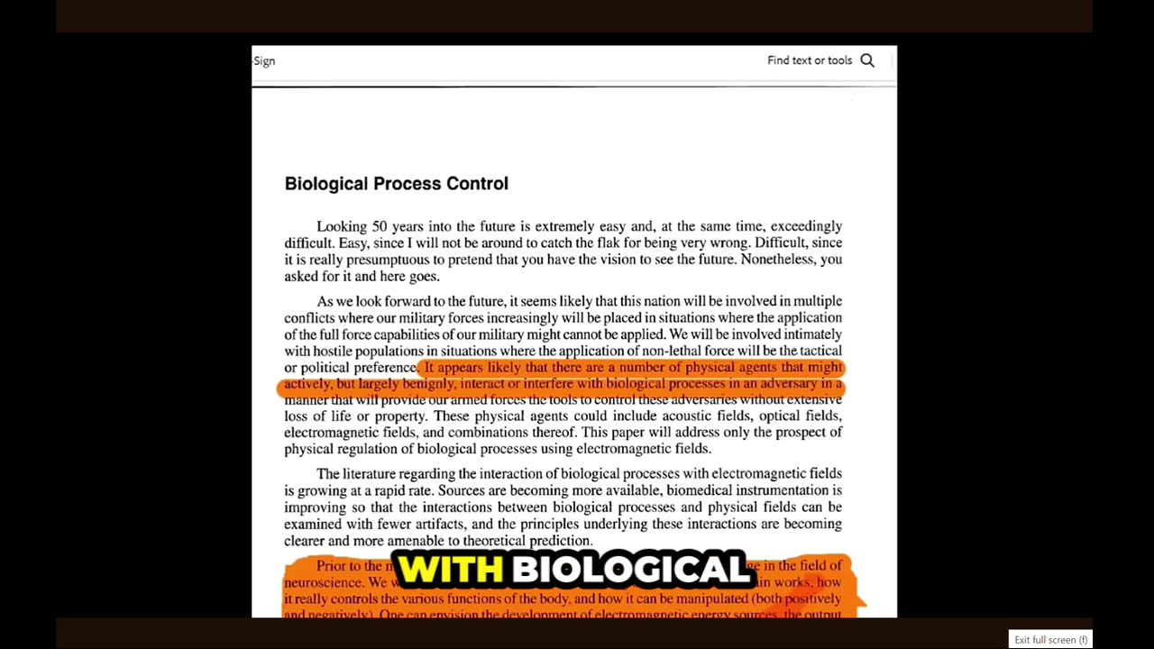 New World Vista Report: Air Force’s 30-Year Plan to Control Biological Processes