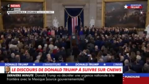 Cérémonie D'arsemnetation de Donald Trump 47ieme président des États Unis sur C News France