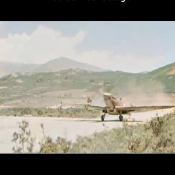 Spitfires patrol Italian skies ✈️ August 1944 ⚔️ #ColourizedFootage