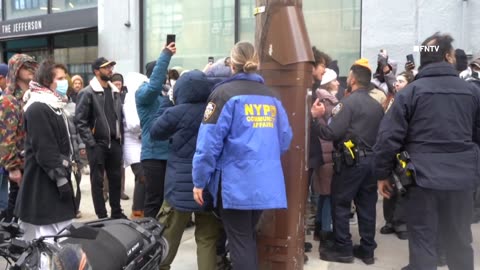 Protests as Migrants Evicted from Brooklyn Shelter lol