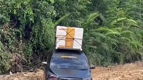 This car struggles to be able to pass through extreme roads