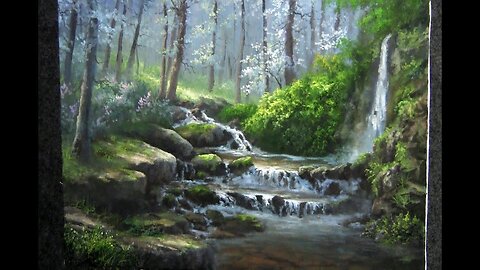 Landscape Painting | Misty Forest Creek | Paint with Kevin Hill