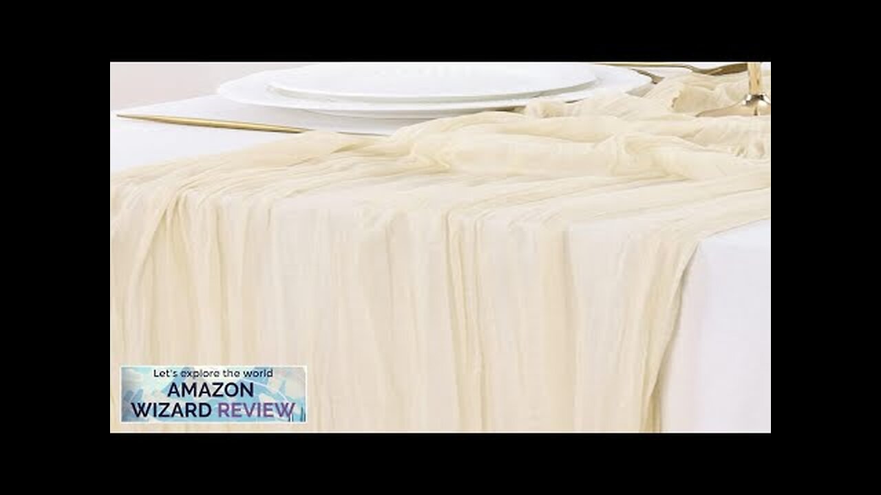 Socomi Cheesecloth Table Runner 10ft Gauze Boho Rustic Beige Cheese Cloth Table Review