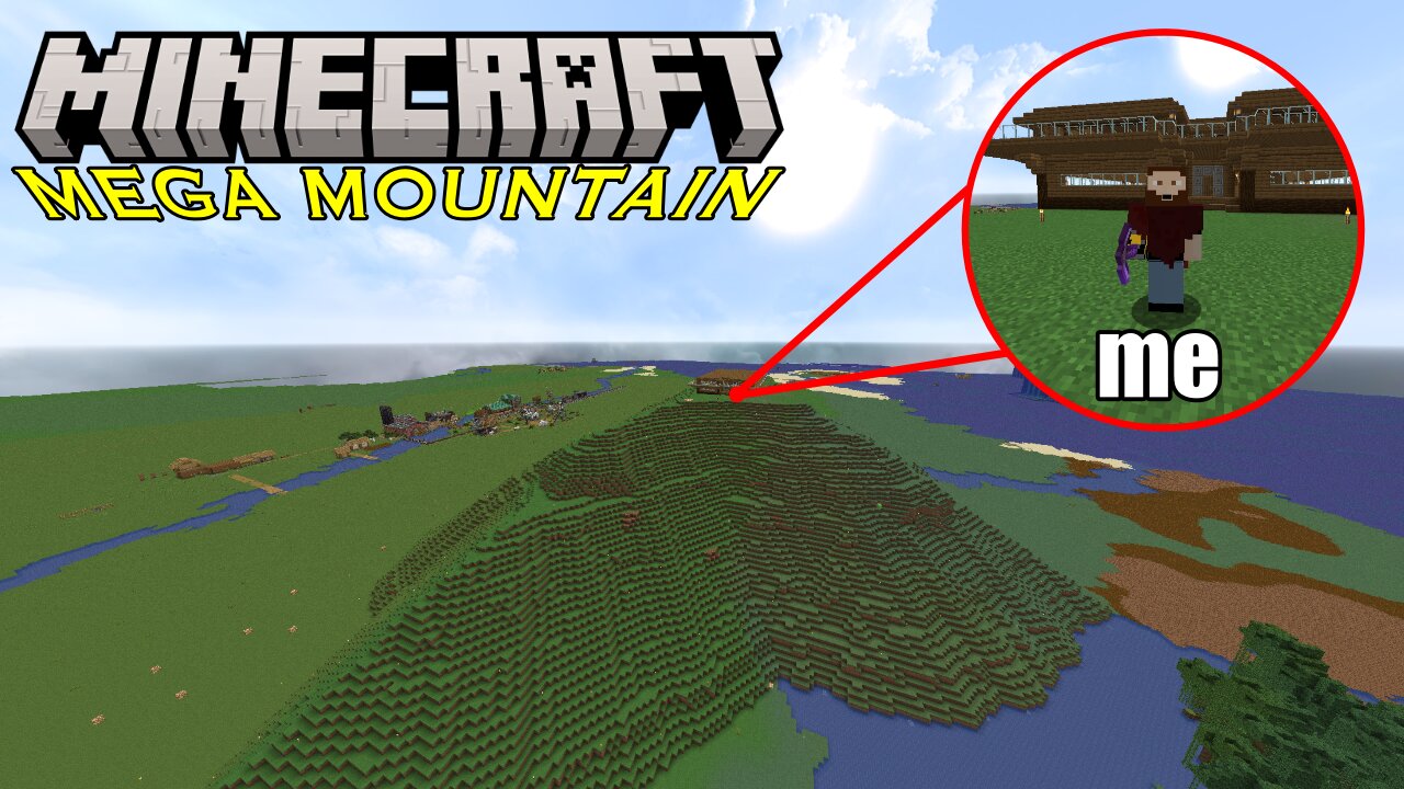 I Made A MEGA MOUNTAIN In Minecraft SUPERFLAT...