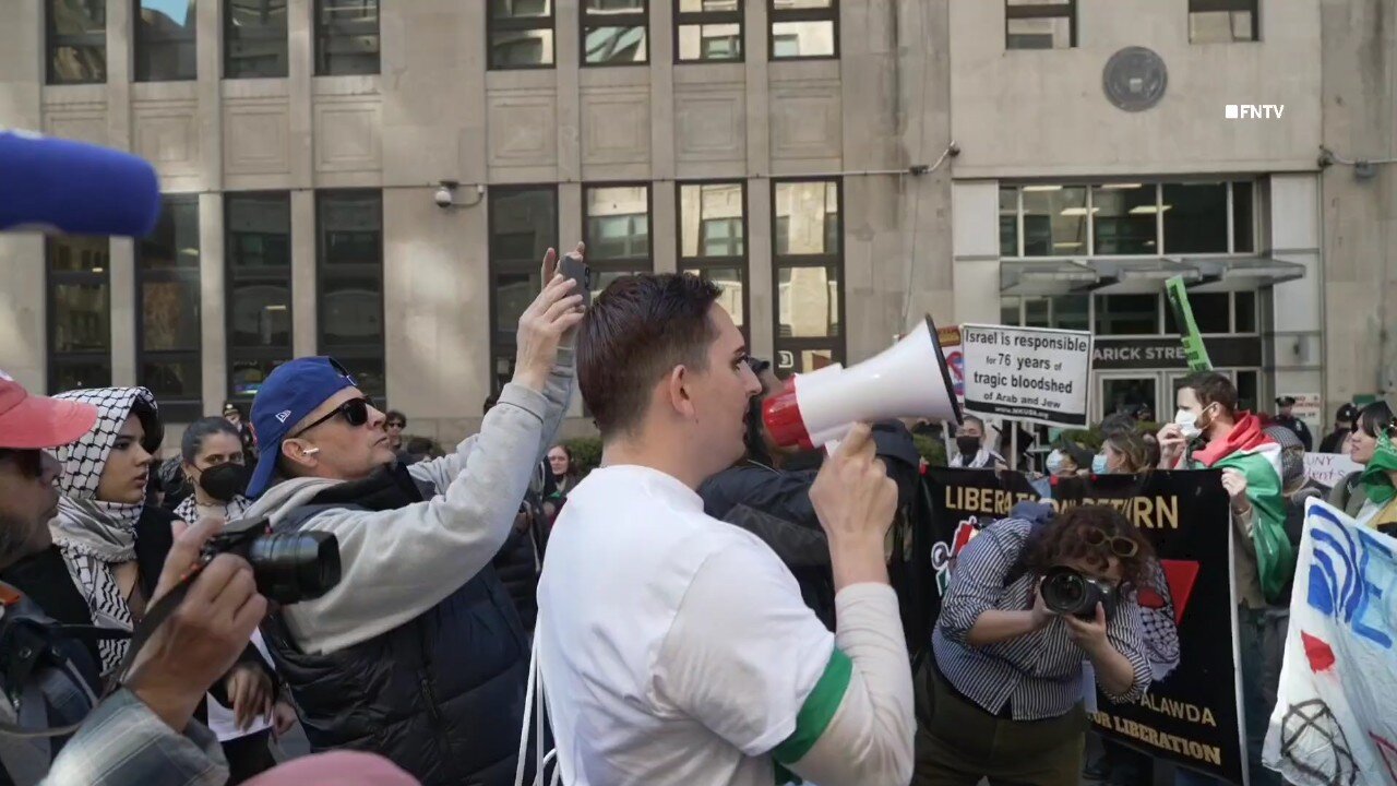 "Shame!" Pro-Palestine protest outside DHS and ICE Protesting Arrest of Mahmoud KHALIL