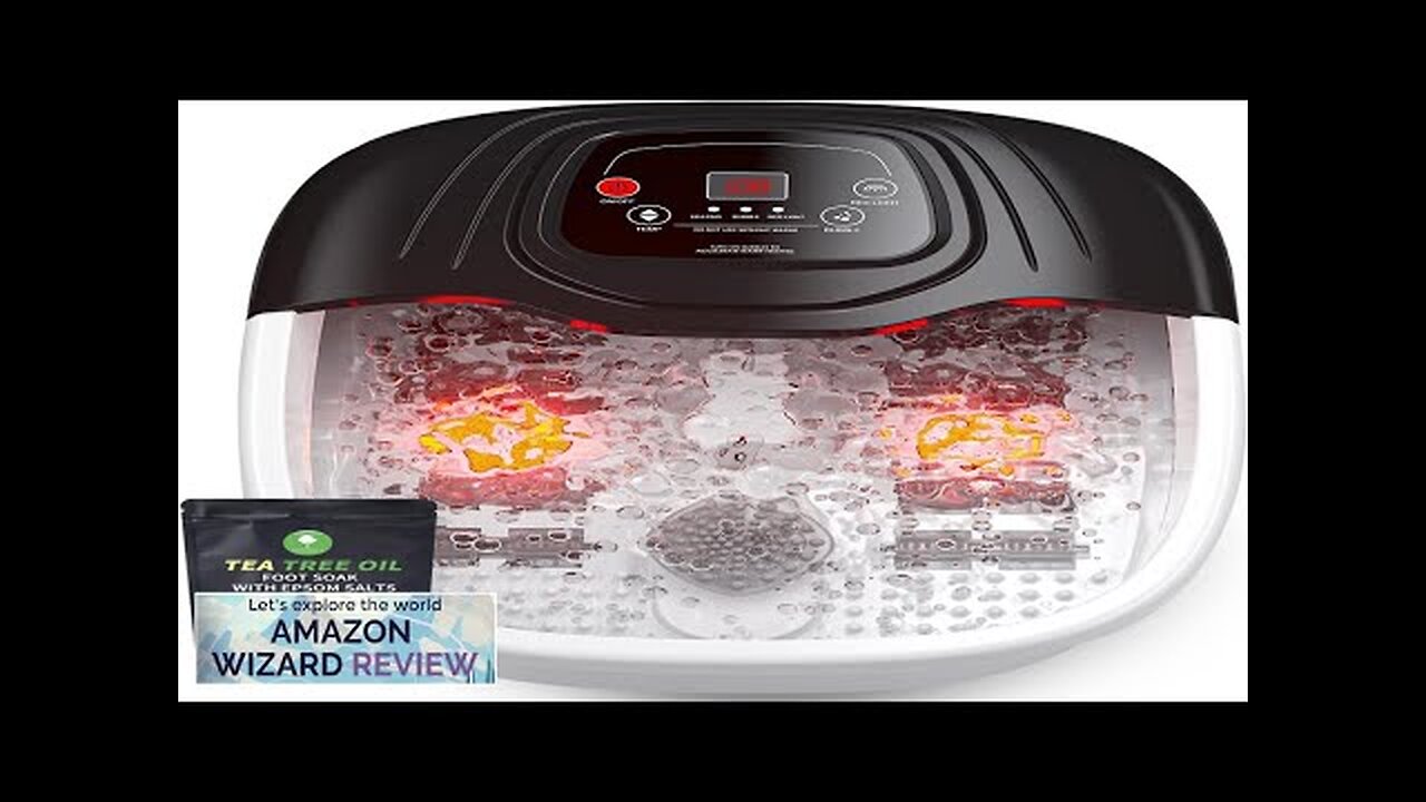 Foot Spa Bath Massager with Heat Epsom SaltBubbles Vibration and Red Light8 Review