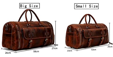 Handmade Leather Versatile Men’s Weekender Travel Bag