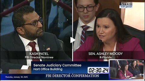 Ashley Moody at Kash Patel FBI confirmation hearing * Jan. 30, 2025