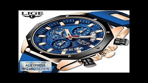 LIGE Fashion Men Watches Top Brand Luxury Silicone Sport Watch Men Quartz Review