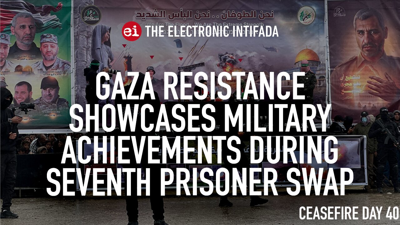 Gaza resistance showcases military achievements during seventh prisoner swap, with Jon Elmer