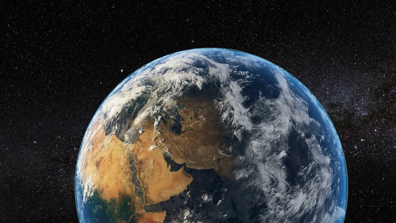 Realistic Earth Zoom-In with Clouds and Alpha Matte