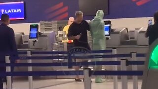 Dude Wraps Himself In Plastic And Tries To Check Himself In As Baggage At Miami Airport