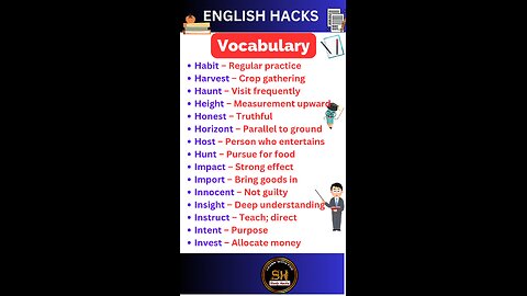 Daily use Important vocabulary words for exam 2025 61 #studyhacks123 #vocabulary #english #shorts