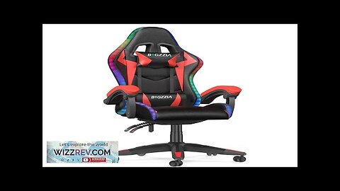 RGB Gaming Chair with LED Lights and Ergonomic Computer Chair Reclining PU Review