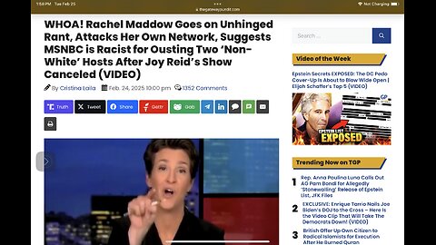 WHOA! Rachel Maddow Goes on Unhinged Rant, Attacks Her Own Network, Suggests MSNBC is Racist