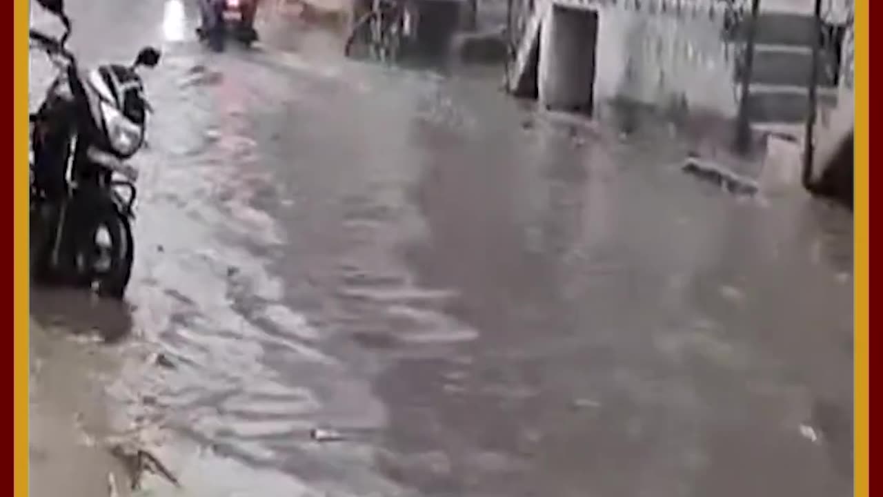 Heavy Waterlogging Is Witnessed In Burari Area As Rain Continues To Lash Parts Of Delhi