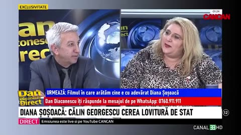 Diana Șoșoacă îl deconspiră pe Călin Georgescu - 'Sistemul lui face parte din fosta Securitate!'